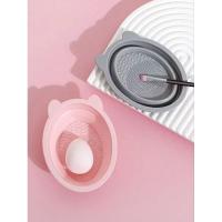 ราคา ซิลิโคนทำความสะอาดชาม แปรงแต่งหน้าทำความสะอาดชาม เครื่องมือแต่งหน้าล้างชามชามทำความสะอาดพัฟ เครื่องมือทำความสะอาดเครื่อง (29610899634)