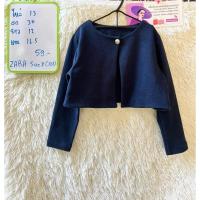 ราคา ZARA เสื้อคลุมแขนยาวแบบครอปสีกรม เด็กผู้หญิง (24259331028)