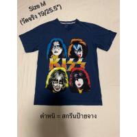 ราคา (ไซส์ M) เสื้อยืดมือสอง เสื้อวง KISS (รหัสMU06) (21290588971)