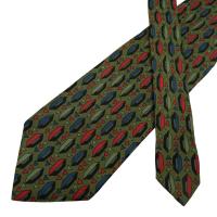 ราคา เนคไท Pierre Balmain Silk Olive Green Geometric Italy เนคไทแบรนด์เนม ของแท้ (29939290225)