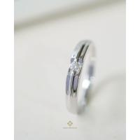 ราคา Gems Heritage : แหวนแต่งงานผู้ชาย เพชรแท้ เรือนทองคำขาว 18k Line modern men's ring ( RWG752) (40754810811)