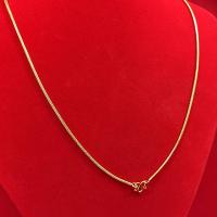 ราคา สร้อยคอทองลายกระดูกงู ความยาว 18 นิ้ว น้ำหนักเทียบเท่า 1 สลึง ฟรีถุงกำมะหยี ทองไมครอน ทองหุ้ม ทองชุบ ทองปลอม (11586418766)