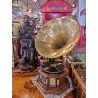 ราคา เครื่องเสียงปากแตร ของโบราณ แผ่นเสียงเก่า ของสะสม‼️แถม"ฟรี"แผ่นครั่ง 1 แผ่น (14378047355)