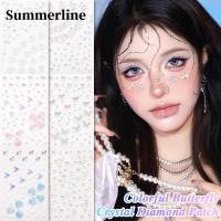 ราคา 3d Shell Iridescent ผีเสื้อคริสตัลเพชรสติกเกอร์ - Mermaid Face Rhinestones สติ๊กเกอร์รอยสัก - DIY Body Art Stage แต่งหน้า Decor (27663674438)