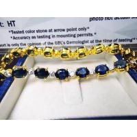 ราคา สร้อยข้อมือไพลินซีลอนประดับเพชรแท้น้ำ98 (5851853471)