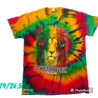 ราคา เสื้อยืดมัดย้อมGildan Rasta Lion (25062238289)