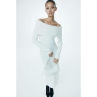 ราคา H&M(เอชแอนด์เอ็ม) เดรสผ้ายืดเนี๊ยบแบบเปิดไหล่ ผู้หญิง 1232574_1 (27521387050)