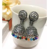 ราคา ต่างหูทรงระฆังน่ารักๆ ต่างหูอินเดียดีไซน์สวยประดับลูกปัด สวยอลังมาก ดีไซน์สวยอลัง (7184742054)