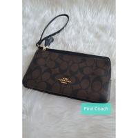 ราคา ✈️ แท้ 100% Coach Double Zip Wristlet in Signature Canvas (28464731395)
