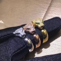 ราคา คุณภาพดี ส925 แหวนเงินเสือดาวหัวแหวนเพชรเต็มแหวนคู่ (28372999193)