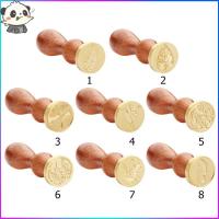 ราคา ตราประทับครั่ง หัวปั๊มโลหะ ด้ามจับไม้ สำหรับ DIY ใช้ปิดผนึกซองจดหมาย บัตรเชิญ (1784191784)