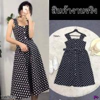 ราคา Dressดำลายจุดขาว (2252471965)