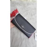 ราคา SLIM ENVELOPE WALLET IN POLISHED PEBBLE LEATHER (COACH F12586) (595928302)