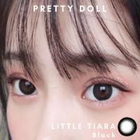 ราคา คอนแทคเลนส์ รุ่น Little tiara black แบรนด์ Pretty doll ค่าสายตาปกติ เลนส์นิ่มใส่สบายตา แถมตลับ (18095673533)