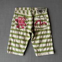 ราคา กางเกงขาสั้นญี่ปุ่นผ้าทอลายทาง สินค้าแท้​ ผลิต​ญี่ปุ่น​ EVISU​ ขนาดเอว​ 32" (24885005444)