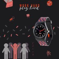 ราคา นาฬิกาข้อมือ LinkGraphix Playhour สายพลาสติก กันน้ำ กลไก เครื่องญี่ปุ่น กราฟิก ลายผ้า pattern ผู้หญิง ของขวัญ พื้นเมือง (10418787885)