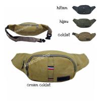 ราคา กระเป๋าคาดเอวผ้าแคนวาสใบเล็กสําหรับผู้ชาย (17542821785)