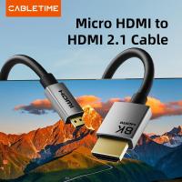 ราคา CH16 - CABLETIME Micro HDMI to HDMI 8K60Hz Cable Bi-Direction for DSLR, Gopro, Portable Monitor (29735813400)
