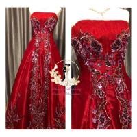 ราคา ชุดราตรี/ชุดออกงาน/ชุดถ่ายพรี มือสองสภาพดีมาก สีแดง (2742264271)