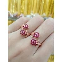 ราคา #แหวนนาคหัวดอกไม้ฝังทับทิม (10398975489)