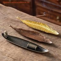 ราคา Above 1 ชิ้นผู้ถือธูป Ash Catcher ยาว Leafs Censer การทําสมาธิอุปกรณ์ตกแต่งบ้านรองเท้าแตะด้ายธูป Burner TH (25136313562)