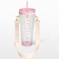 ราคา Starbucks Gradient Pink Cross Strap Cold Cup 24oz. (22227434404)