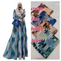 ราคา (NEW) Hyget Sabina เดรสลายสก๊อตเอวผูกเชือกสําหรับ Eid (40921996663)