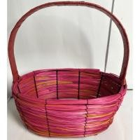 ราคา กระเช้าปีใหม่[ตะกร้าปีใหม่] สีชมพูขลิบส้ม ขนาด M (6251490223)