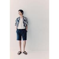 ราคา H&M(เอชแอนด์เอ็ม) กางเกงขาสั้นผ้าลินินทรงพอดีตัว ผู้ชาย 217833_23 (24383732268)