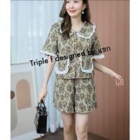 ราคา พร้อมส่ง เชตผ้าทอลายดอกไม้ มีซับในทั้งชุด #งานป้ายTripleF #เซตผ้าทอลาย (3693790294)