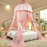 ราคา 1.5ม1.8ม 5ฟุต6ฟุตมุ้งกันยุงสไตล์เจ้าหญิงติดตั้งฟรีโดมเพดานมุ้งกันยุงสองชั้นเข้ารหัสประกบเตียงในครัวเรือนห้องนอน (28887901627)