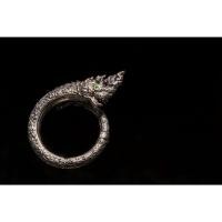 ราคา แหวนพญานาคเงินเท้ฝังพลอยดึงดูดโชคลาภบารมี (27514226065)