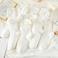 ราคา ถุงเท้าโลลิต้า สีพื้น สีขาว ขนาดกลาง สไตล์เกาหลี สําหรับผู้หญิง (25207696207)