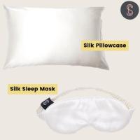 ราคา Valentine’s day set ปลอกหมอนผ้าไหม และ ผ้าปิดตาผ้าไหม (mulberry silk) (6516789331)