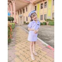 ราคา พร้อมส่ง ชุดพยาบาลเด็ก ชุดอาชีพพยาบาล สำหรับเด็ก ผ้าดี ได้ครบเซตงานสวย เสื้อ กระโปรง หมวก ป้ายติดเสื้อ ชุดอาชีพเด็ก (28026772821)