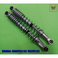 ราคา "CHROME" REAR SHOCK SET Fit For HONDA INNOVA125 WAVE125 // โช๊คหลัง สปริงชุบ กระบอกชุบ (20152583121)