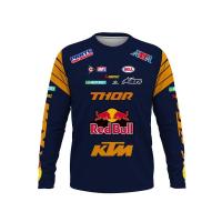 ราคา เสื้อยืดกีฬาแขนยาว KTM ใหม่ Yamaha Motorcycle Top Blue Red Bull เสื้อยืด (43116859649)