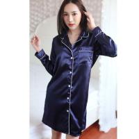 ราคา ชุดนอนไม่ได้นอนซาตินสีกรม C2321 (26630865255)