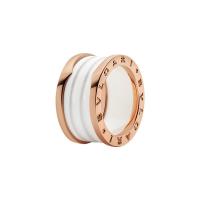 ราคา Bvlgari/宝格丽แหวนเซรามิกสีขาว 4 วง ในกล่อง (42164982059)