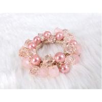 ราคา ยางรัดผมประดับคริสตัล ยางรัดผมคริสตัล Glam rock Princess style สี ชมพู (4808344178)