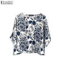 ราคา ZANZEA เสื้อเบลาส์พิมพ์ลายทรงหลวมสไตล์เกาหลีสำหรับผู้หญิง (40355701457)