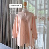 ราคา ʚɞ เสื้อตัวยาว ผ้าคอตตอนญี่ปุ่น คัตติ้งกริบ สีโอรสใส่ขับผิว (27350915240)
