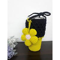 ราคา ถุงใส่แก้ว กระเป๋าถักใส่แก้วเยติ+ที่ห้อยดอกไม้เชือกฟอก ขนาด 30 ออนซ์ (29766633244)