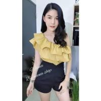 ราคา เสื้อปาดไหล่เสื้อเกาะอก ใส่ได้หลายแบบ ขายลายดอกค่ะ weenashop (13497592687)