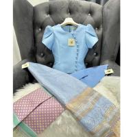 ราคา ชุดไทยลิซ่าสีฟ้า ชุดไทย Sira Siri ชุดไทยสีฟ้า ชุดไทยวันแม่ ชุดไทยตรีมฟ้า ชุดไทยธีมฟ้า (18891136075)