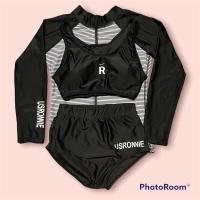 ราคา ชุดว่ายน้ำ แขนยาว สีดำ 3 ชิ้น มือสอง (20669838423)