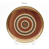 ราคา จานเบญจรงค์ 10 นิ้ว ลายพิกุล สีแดง พร้อมกล่องผ้าไหม (1949245228)