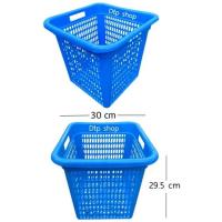 ราคา ตะกร้าผ้า ทรงเหลี่ยม (สีหวาน) จุได้เเน่น ตะกร้าพลาสติก (14412349372)