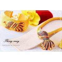 ราคา เซตสร้อย+สร้อยข้อมือลงยาสุโขทัย งานหุ้มทองคำแท้ 5 ไมครอน (2881973270)