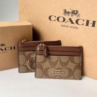 ราคา กระเป๋าใส่บัตร COACH MINI SKINNY ID CASE IN SIGNATURE CANVAS 88208 (25584171941)
